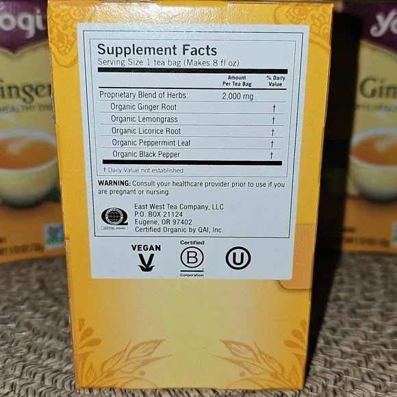 6 NEW Yogi Ginger Tea Boxes 16 ct each - Picture 3 of 5